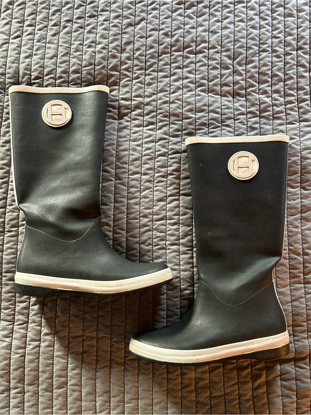 Cole Haan Black Mid-Calf Rain Boots